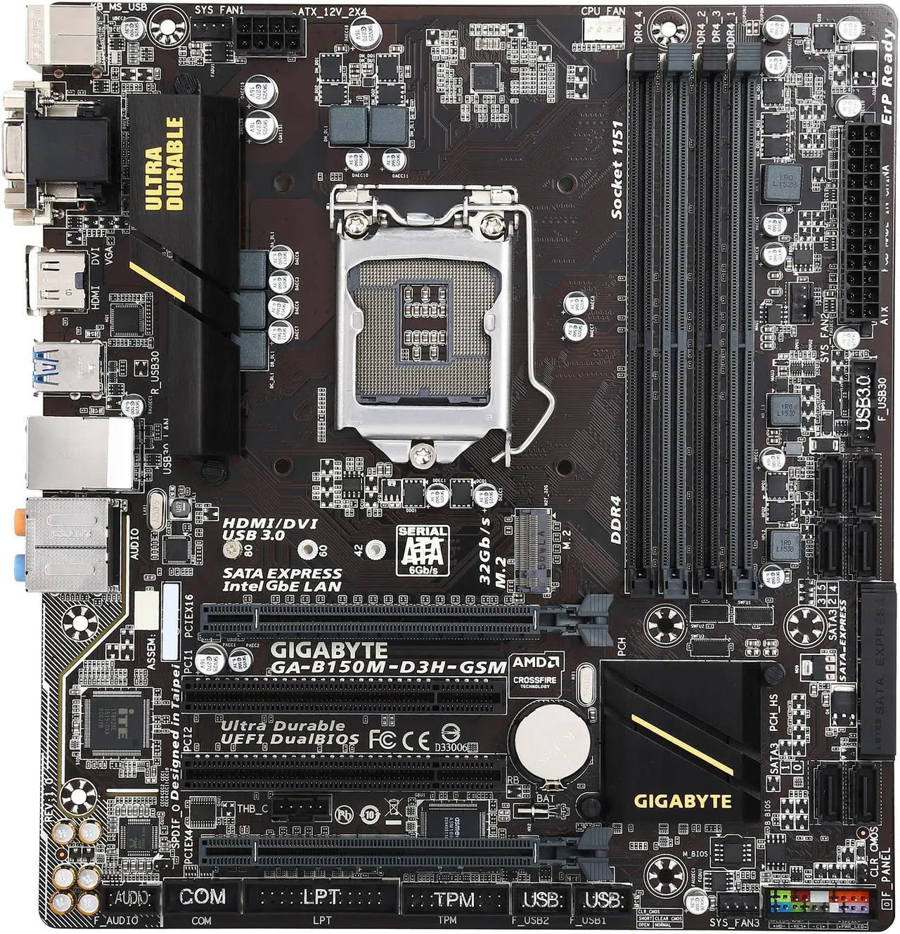 Placa de baza GIGABYTE GIGABYTE GA-B150M-D3H-GSM, skt. 1151 V1