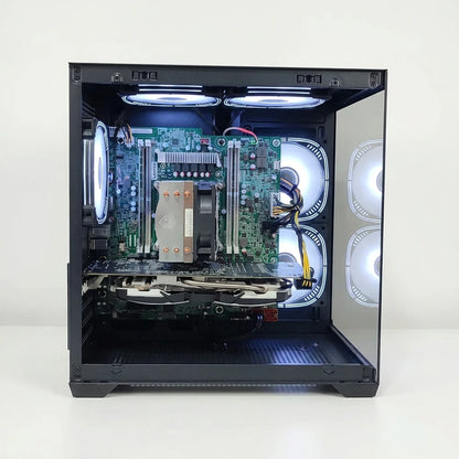 Calculator Gaming Xeon E5-2680 V4( PESTE i7 9700) , 32GB DDR4, SSD 240GB + 500GB HDD, video MSI Radeon RX 580 Armor OC 8GB GDDR5 256-bit, Telecomanda ARGB
