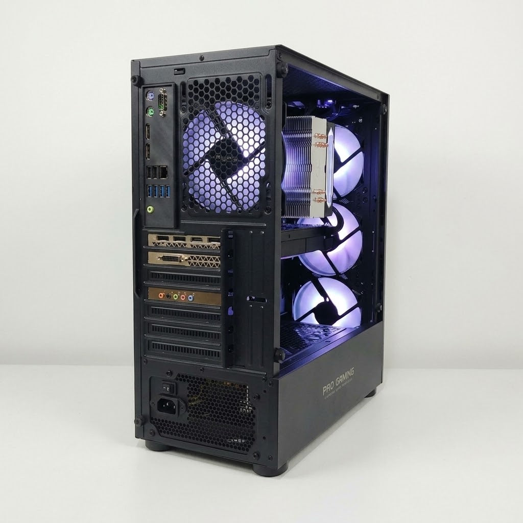 Calculator Gaming Intel E2236(peste I7 9700), 16GB DDR4, SSD NVME 512GB + 500GB HDD, video NVidia GeForce GTX 1080 8GB GDDR5X 256-bit, placa de sunet Creative SB1570, Telecomanda ARGB