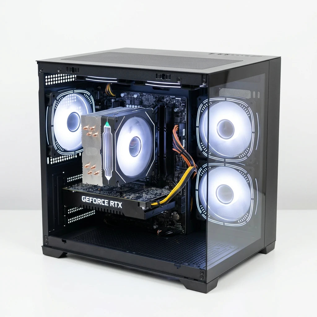 Calculator Gaming AMD Ryzen 5 5500, 16GB DDR4, NVME 512GB + 1TB HDD, video Nvidia GeForce RTX 2060 SUPER 8GB GDDR6 256-bit, Telecomanda ARGB