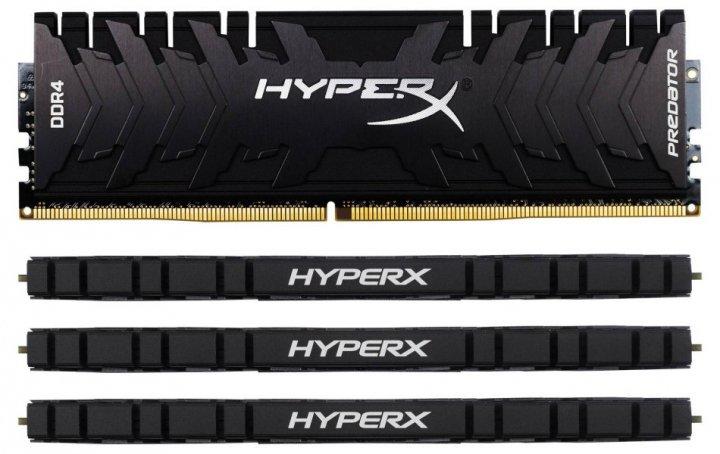 Kit memorie 64GB,4x16GB DDR4 3600MHz. CL17 Kingston HyperX Predator HX436C17PB3K4/64