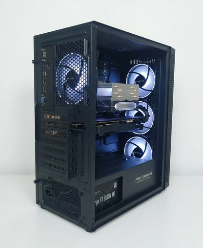 Calculator Gaming Intel Xeon E3-1270 v6 (peste i7 7700), 16GB DDR4, SSD 240GB + 1TB HDD, placa sunet Creative, video NVidia GeForce GTX 1070 8GB GDDR5 256-bit, telecomanda ARGB