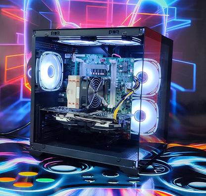 Calculator Gaming Xeon E5-2680 V4( PESTE i7 9700) , 16GB DDR4, SSD 240GB + 500GB HDD, video MSI Radeon RX 580 Armor OC 8GB GDDR5 256-bit, Telecomanda ARGB