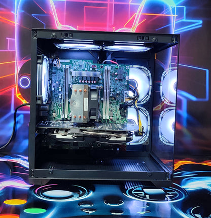Calculator Gaming Xeon E5-2680 V4( PESTE i7 9700) , 16GB DDR4, SSD 240GB + 500GB HDD, video MSI Radeon RX 580 Armor OC 8GB GDDR5 256-bit, Telecomanda ARGB