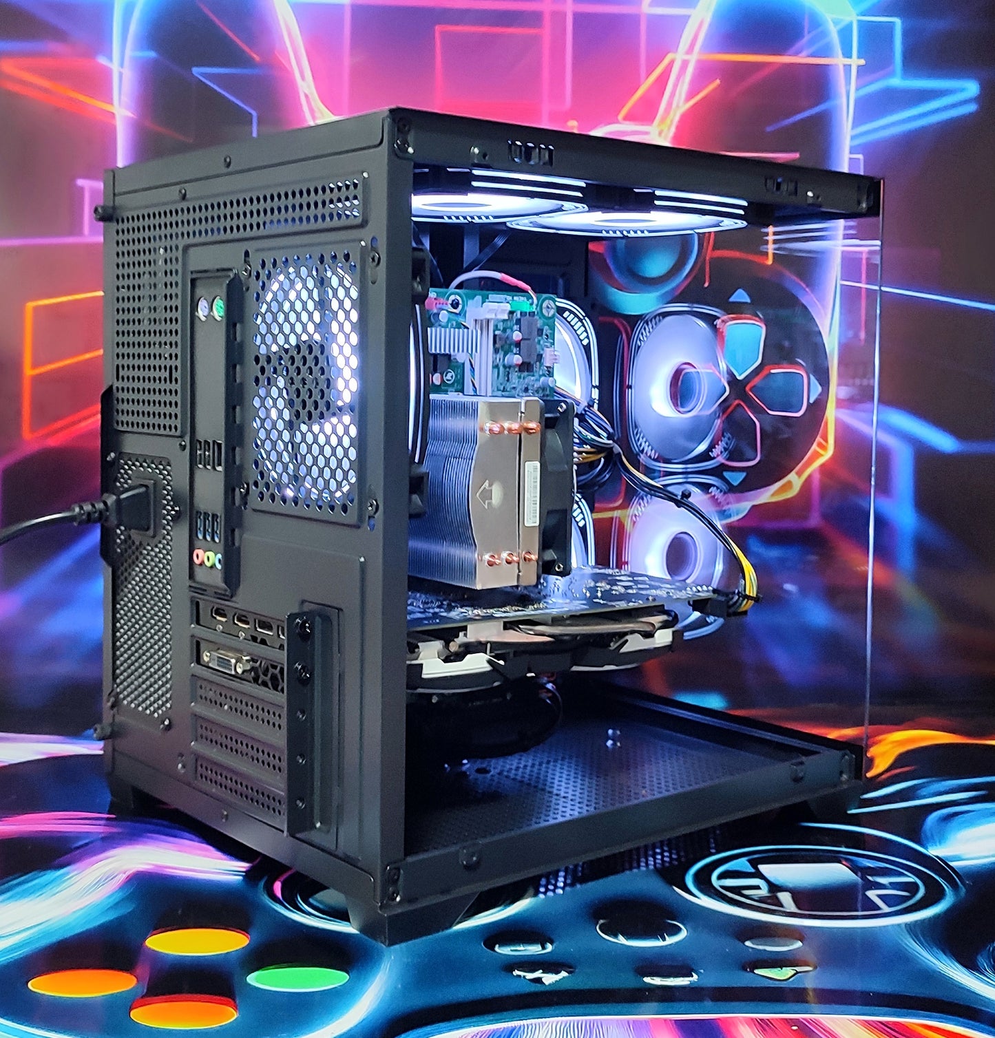 Calculator Gaming Xeon E5-2680 V4( PESTE i7 9700) , 16GB DDR4, SSD 240GB + 500GB HDD, video MSI Radeon RX 580 Armor OC 8GB GDDR5 256-bit, Telecomanda ARGB