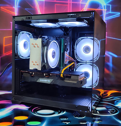Calculator Gaming Intel Coffee Lake Core i7 9700, 16GB DDR4, SSD NVME 512GB + 1TB HDD, video GIGABYTE Radeon RX 5700 GAMING OC 8GB GDDR6 256-bit, Telecomanda ARGB