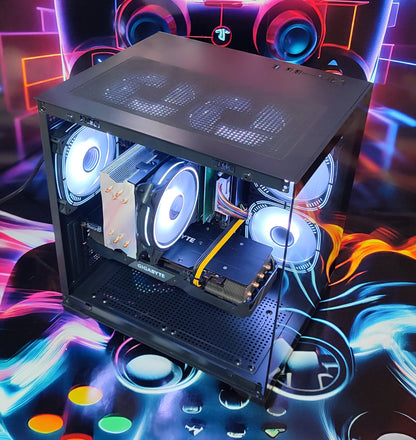 Calculator Gaming Intel Coffee Lake Core i7 9700, 16GB DDR4, SSD NVME 512GB + 1TB HDD, video GIGABYTE Radeon RX 5700 GAMING OC 8GB GDDR6 256-bit, Telecomanda ARGB