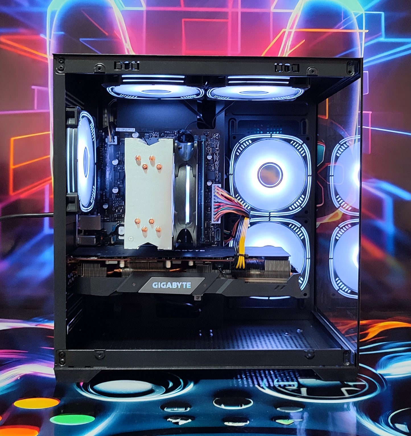 Calculator Gaming Intel Coffee Lake Core i7 9700, 16GB DDR4, SSD NVME 512GB + 1TB HDD, video GIGABYTE Radeon RX 5700 GAMING OC 8GB GDDR6 256-bit, Telecomanda ARGB