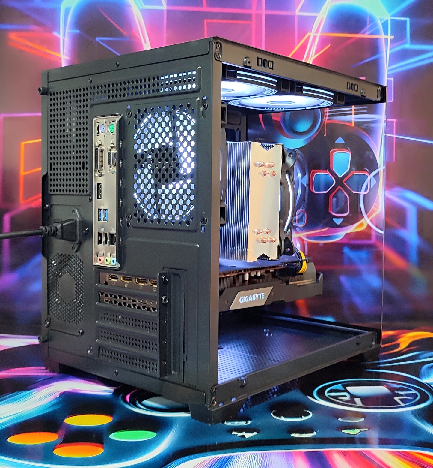 Calculator Gaming Intel Coffee Lake Core i7 9700, 16GB DDR4, SSD NVME 512GB + 1TB HDD, video GIGABYTE Radeon RX 5700 GAMING OC 8GB GDDR6 256-bit, Telecomanda ARGB