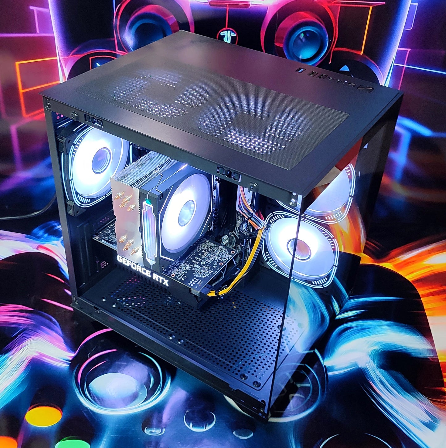 Calculator Gaming AMD Ryzen 5 5500, 16GB DDR4, NVME 512GB + 1TB HDD, video Nvidia GeForce RTX 2060 SUPER 8GB GDDR6 256-bit, Telecomanda ARGB