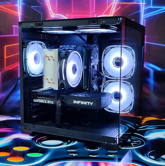 Calculator Gaming Intel Raptor Lake Refresh, Core i5 14400F, 32GB DDR4, NVME 1TB, video Palit GeForce RTX 5060 Infinity 2 OC 8GB GDDR7 128-bit DLSS 4.0, telecomanda ARGB