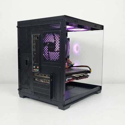 Calculator Gaming Xeon E3-1240 v3 (peste i7 4770), SSD 128GB + hard disk 500GB, 16GB DDR3, video MSI Radeon RX 480 GAMING X 4GB GDDR5 256-bit, Telecomanda RGB, WIFI, Bluetooth