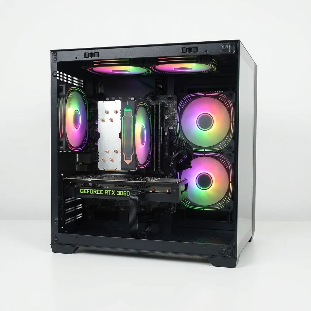 Calculator Gaming Intel Alder Lake, Core i5 12400, 32GB DDR4, NVME 512GB + 1TB HDD, video Nvidia GeForce RTX 3060 12GB GDDR6 192-bit, telecomanda ARGB