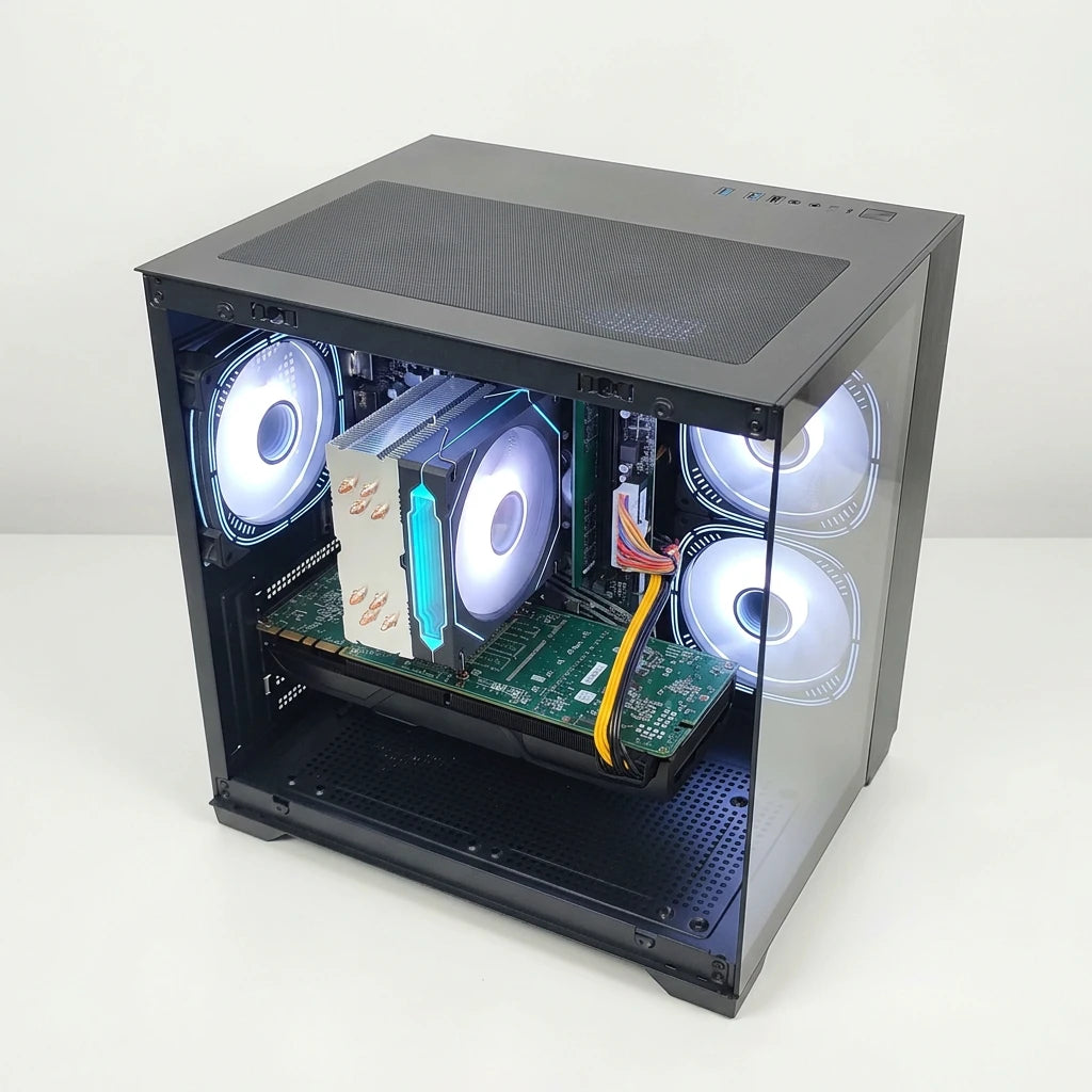 ARES - Calculator Gaming AMD Ryzen 5 5500, 16GB DDR4, NVME 512GB + 1TB HDD, video NVidia GeForce GTX 1080 8GB GDDR5X 256-bit, Telecomanda ARGB