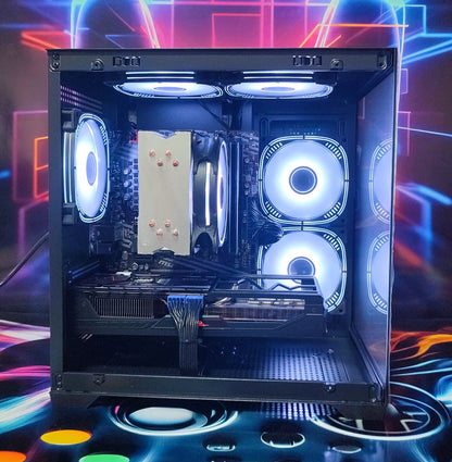 Calculator Gaming AMD Ryzen 5 5500, 16GB DDR4, NVME 512GB + 1TB HDD, video Sapphire Radeon RX Vega56 8G HBM2 PULSE 2048 bit, Telecomanda ARGB