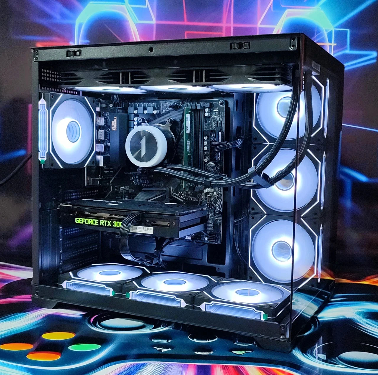 Calculator Gaming AMD Ryzen 7 3800X, 32GB DDR4, NVME 1TB, video Nvidia GeForce RTX 3060 12GB GDDR6 192-bit, Telecomanda ARGB