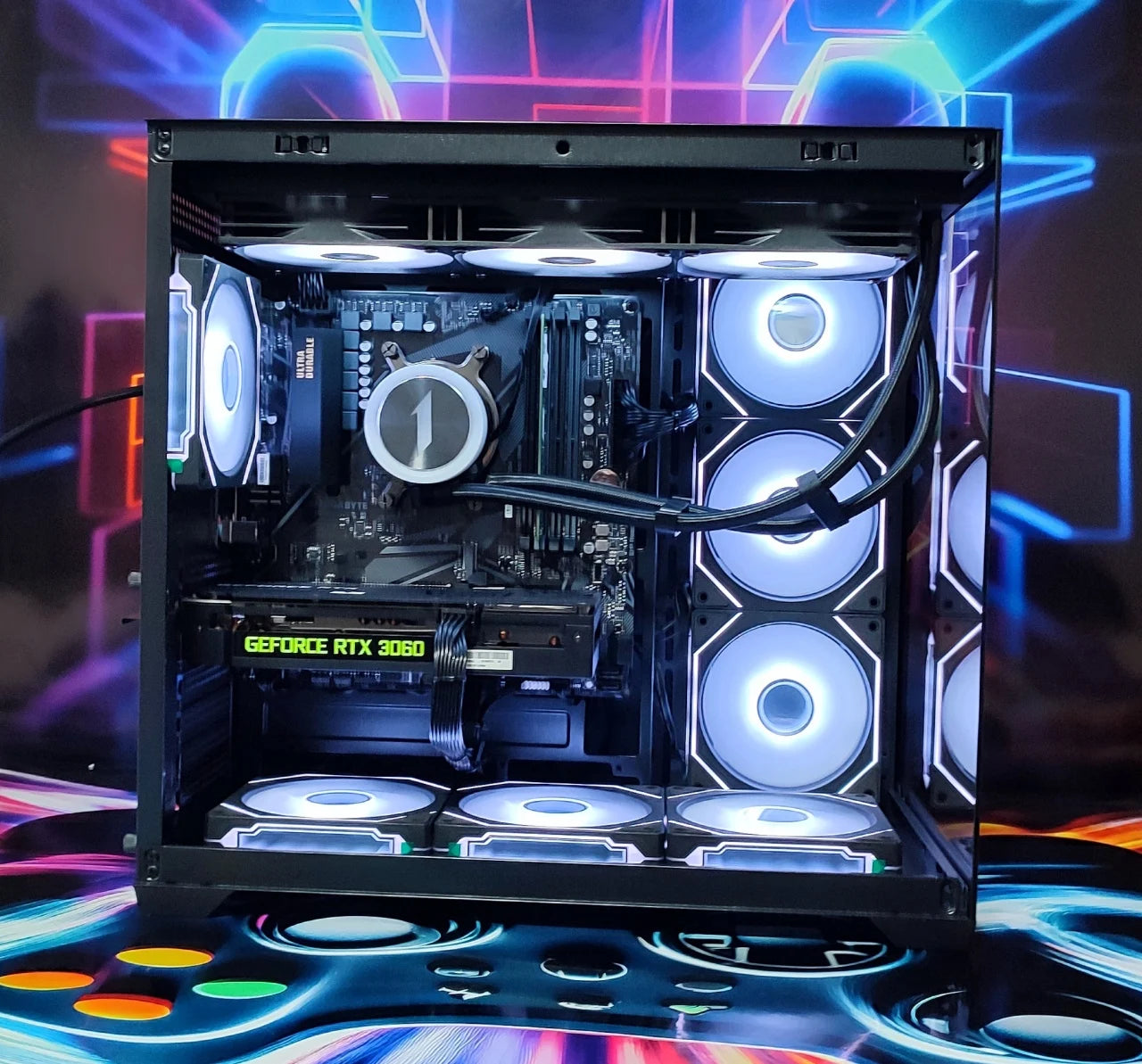 Calculator Gaming AMD Ryzen 7 3800X, 32GB DDR4, NVME 1TB, video Nvidia GeForce RTX 3060 12GB GDDR6 192-bit, Telecomanda ARGB