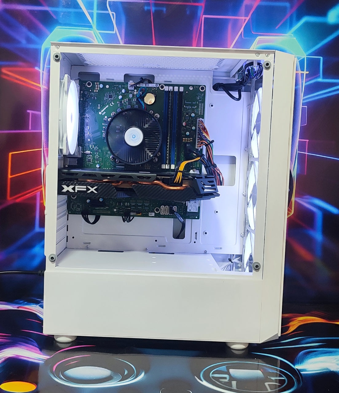 Calculator Gaming Intel Coffee Lake Core i5 8600, 16GB DDR4, SSD NVME 256GB + 500GB HDD, video XFX Radeon RX 580 GTS XXX Edition 8GB GDDR5 256-bit, telecomanda ARGB