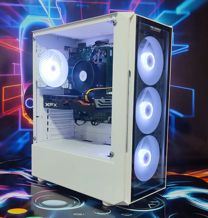 Calculator Gaming Intel Coffee Lake Core i5 8600, 16GB DDR4, SSD NVME 256GB + 500GB HDD, video XFX Radeon RX 580 GTS XXX Edition 8GB GDDR5 256-bit, telecomanda ARGB