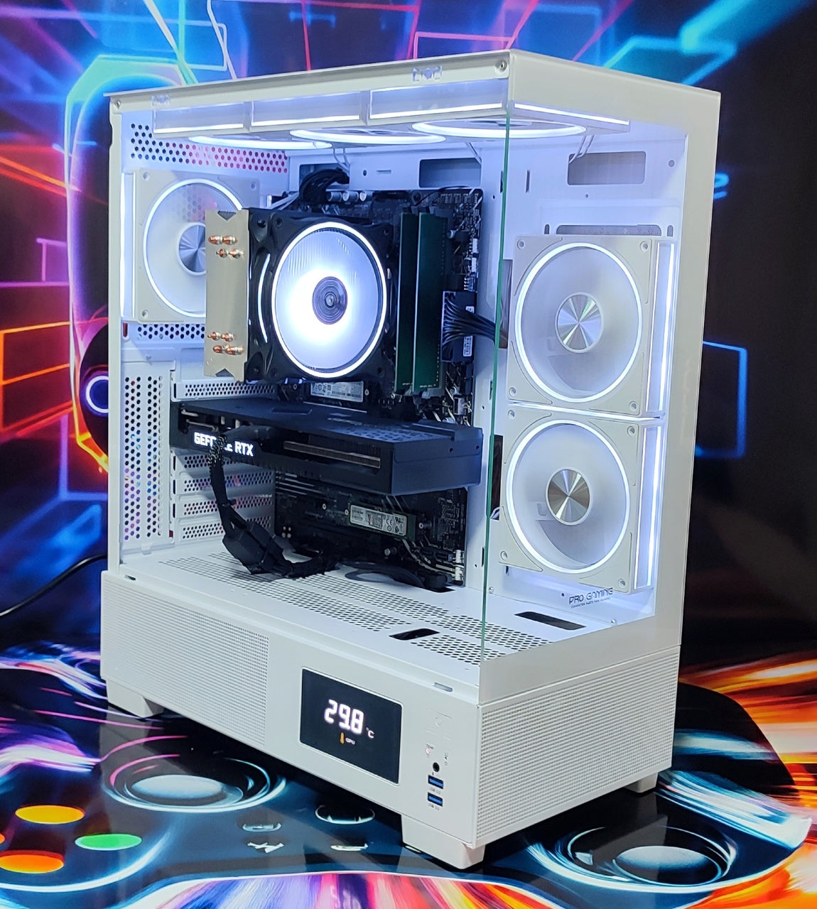 Calculator Gaming Intel Raptor Lake Refresh, Core i5 14400F, 32GB DDR4, NVME 1TB + SSD 2TB, video ASUS GeForce RTX 3070 TUF GAMING O8G GDDR6 256-bit, WIFI, BLUETOOTH, telecomanda ARGB