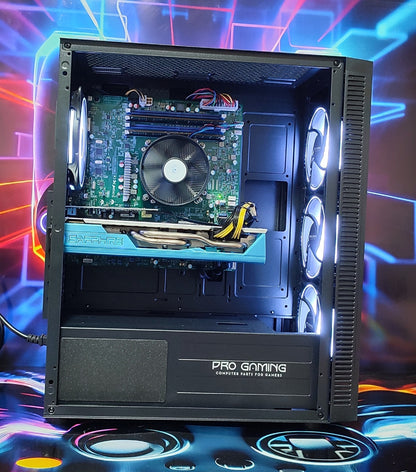 Calculator Gaming Intel Xeon E3-1230 v6 (peste i7 6700) , 16GB DDR4, SSD 480GB + 500GB HDD, placa sunet Creative, video Sapphire Radeon RX 580 NITRO+ 8GB GDDR5 256-bit Special Edition, telecomanda ARGB