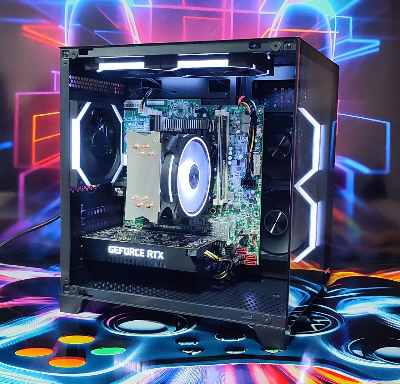 Calculator Gaming Xeon E5-2697 V3( PESTE i7 9700) , 32GB DDR4, SSD 512GB + 1TB HDD, video NVidia GeForce RTX 2060 SUPER 8GB GDDR6 256-bit, Telecomanda ARGB
