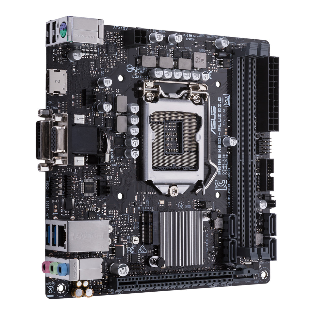 Placa de Baza ASUS Prime H310I-PLUS R2.0, DDR4, LGA 1151v2, mITX, slot M2 SATA/NVME