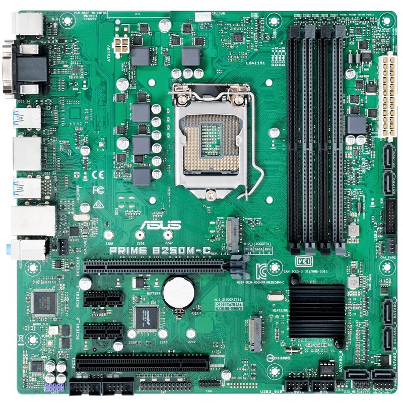 Placa de baza ASUS PRIME B250M-C, 2 sloturi M2 NVME, socket 1151